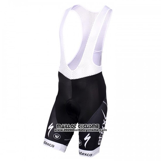 2016 Maillot Ciclismo Etixx Quick Step Blanc et Noir Manches Courtes et Cuissard